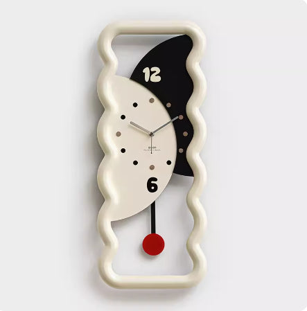 Horloge créative minimaliste moderne de salon sans poinçon