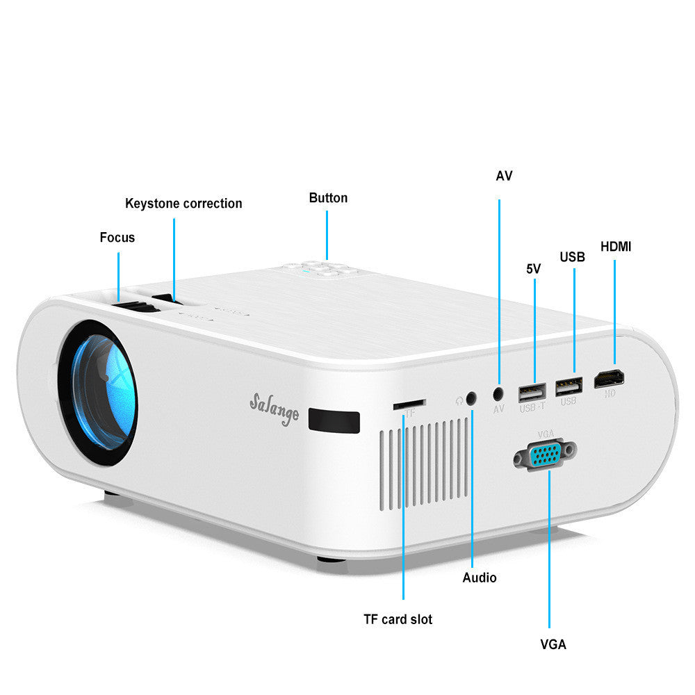 El proyector inteligente portátil de 720p admite uso doméstico