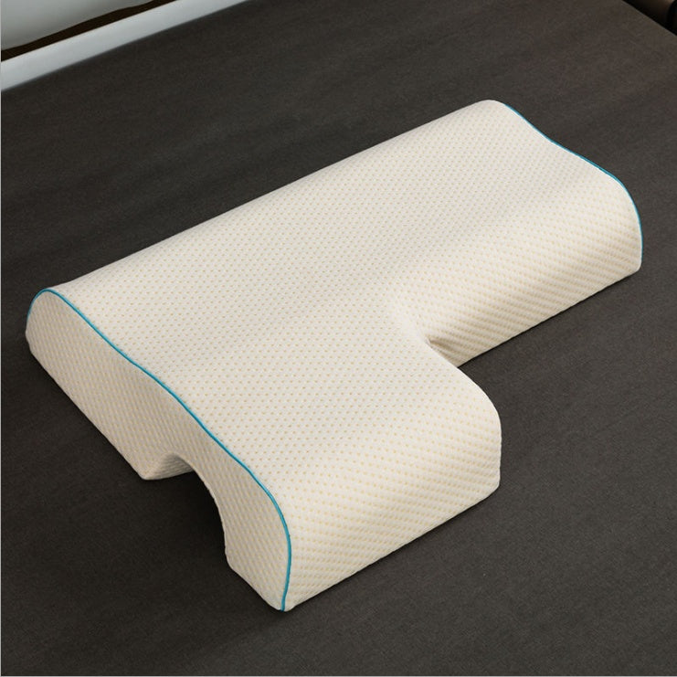 Almohada para parejas, almohada arqueada para abrazar con espuma viscoelástica de rebote lento para almohada de mano con reposabrazos