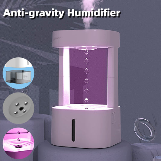 Humidificateur goutte d'eau Anti-gravité créatif, vaporisateur de brume de climatisation, maison silencieuse, chambre à coucher, bureau avec réservoir d'eau de 580ML