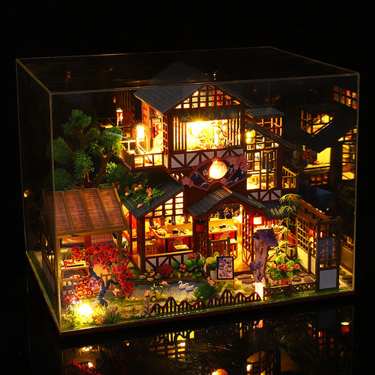 Handmade Assembly Of Japanese Style House Model Toys