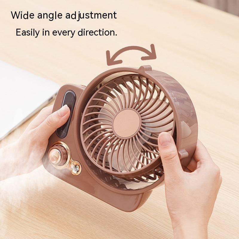 Desktop Spray Humidifier Mini Fan Household Portable Fan