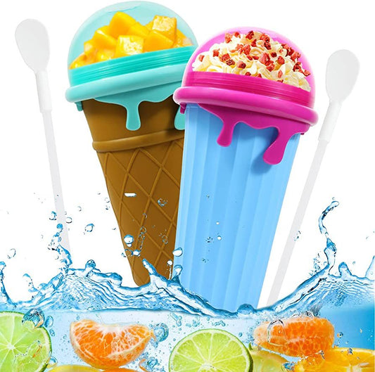 Vaso para granizados de gran capacidad de 500 ml, para exprimir jugos caseros, para verano, para batidos congelados rápidamente, para hacer granizados mágicos, para hacer helados, utensilios de cocina