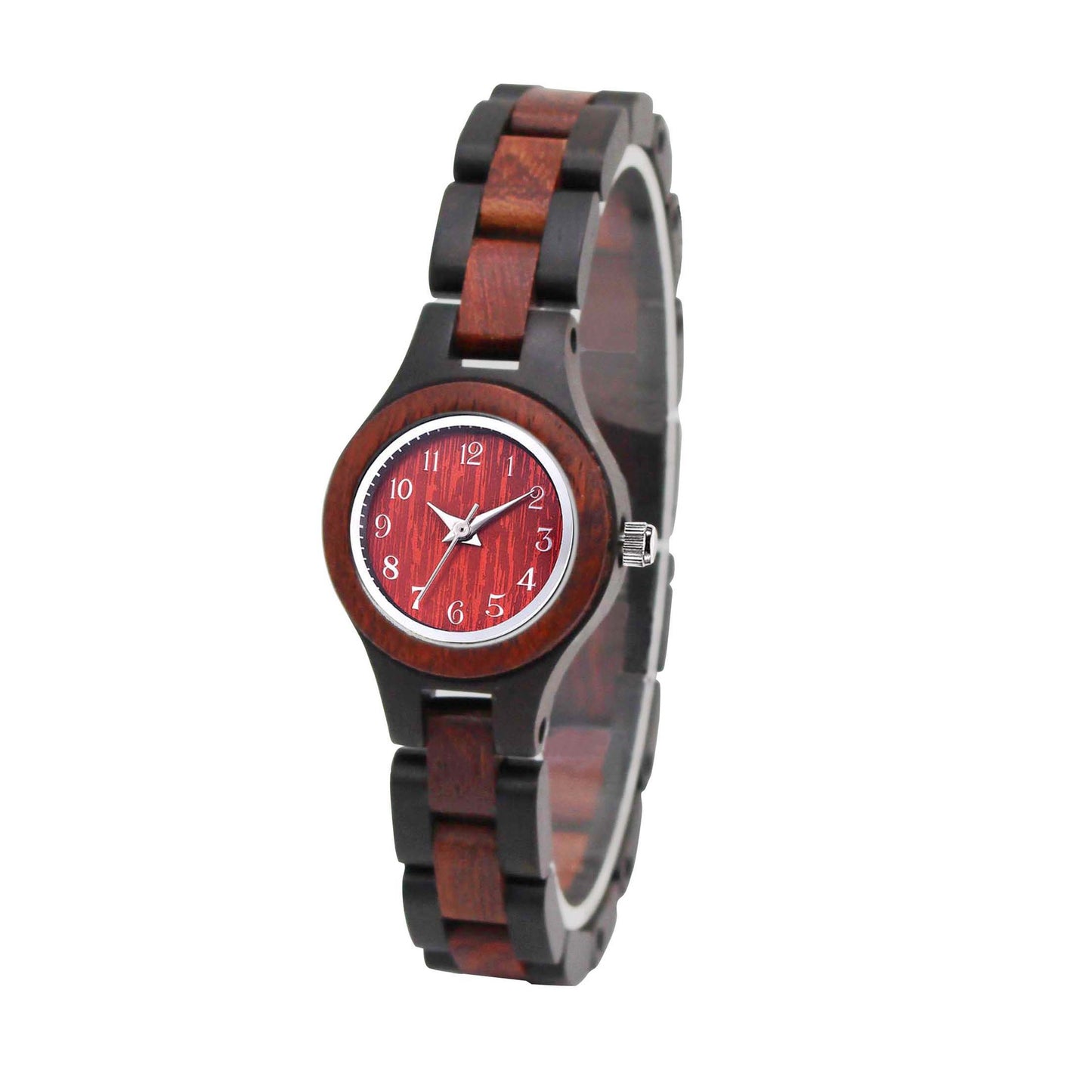 Reloj de mujer de sándalo rojo ébano Reloj destacado de comercio exterior