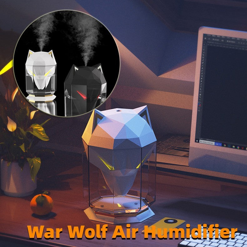 Humidificador de aire War Wolf, difusor de aire ultrasónico, luces coloridas, humidificador de aire, Nano aerosol, suministros de escritorio para el hogar