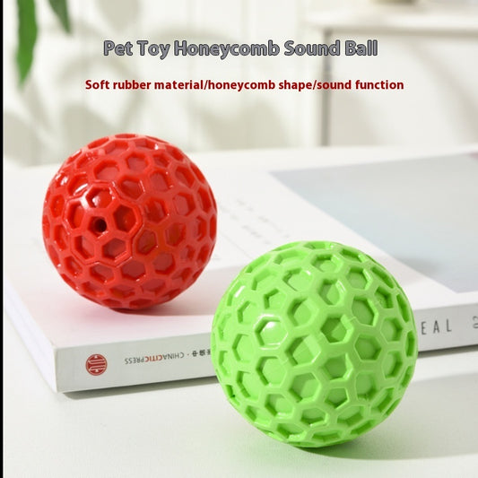 Dog Vocalization Bite-resistant Molar Relieving Stuffy Toy Ball