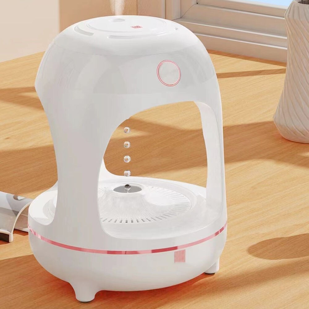 Humidificateur de gouttes d'eau en lévitation Anti-gravité, fontaine d'eau, veilleuse LED, Purification de l'air, atomisation, lampe de décoration de bureau