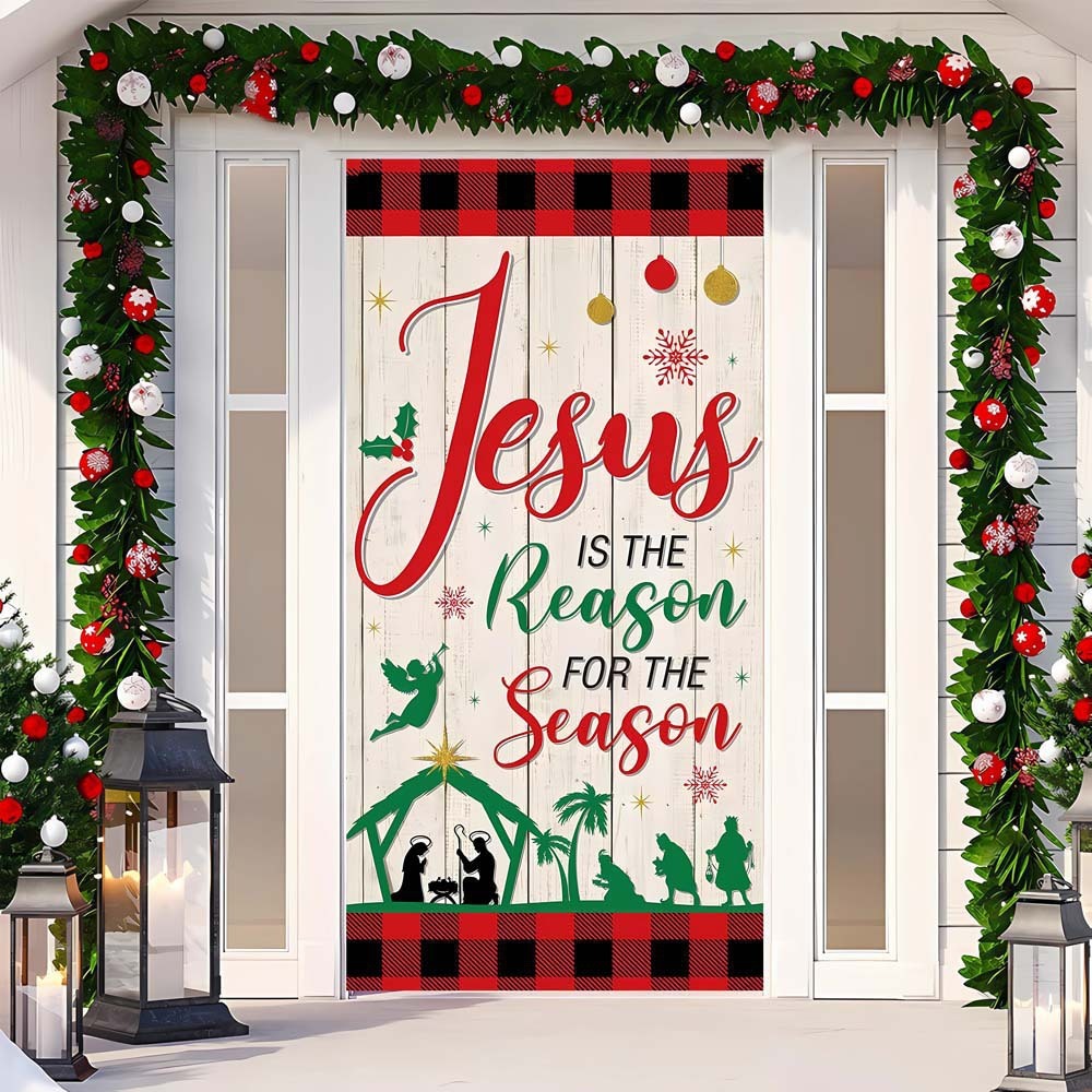 Christmas Curtain Decoration Hanging Cloth Background