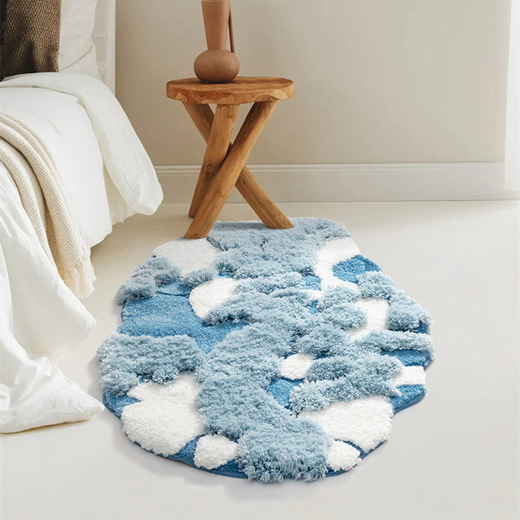 Tapis de fenêtre de balcon en peluche épais et déformé