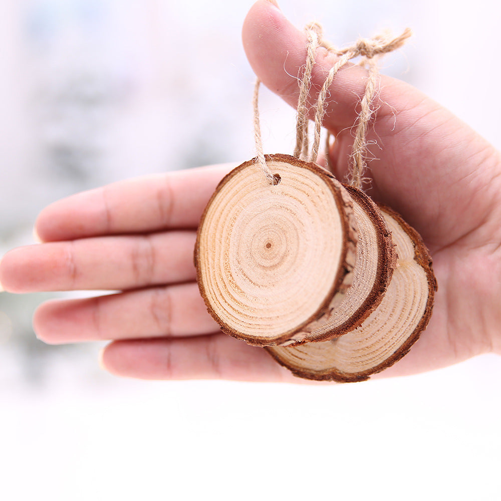 Pendentif décoratif créatif en bois massif pour Noël