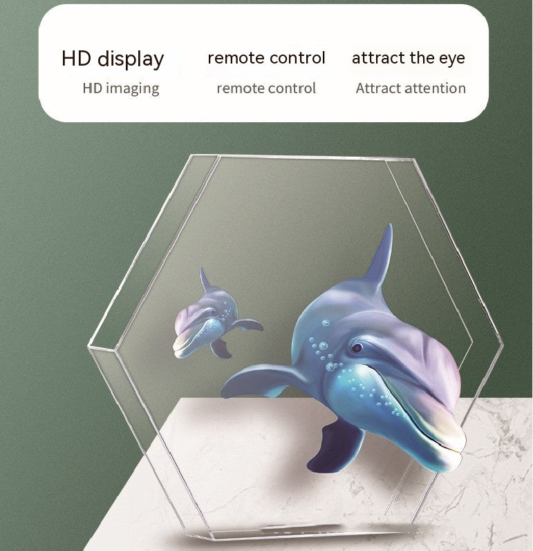 Naked Eye 3d Holographic Fan Projection Stereo Rotating Advertising Machine