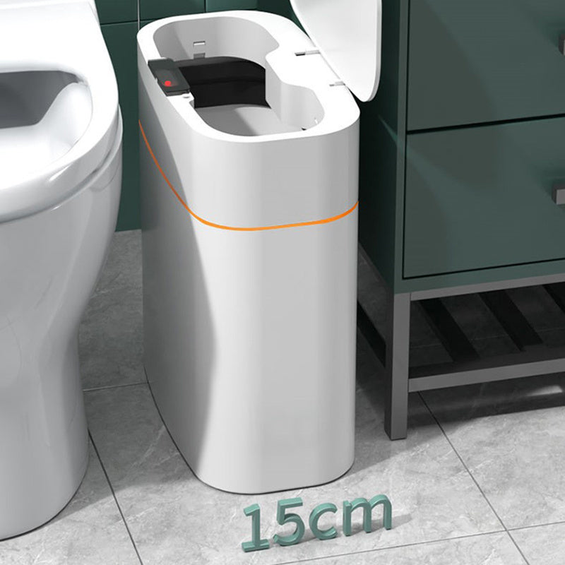 Bote de basura inteligente con tapa para dormitorio y sala de estar Caja de almacenamiento de cocina Bote de basura Inducción Caja de automóvil pequeña Cubo de basura inteligente automático Bote de basura inteligente