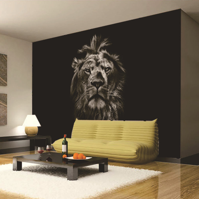 TV Background Wall Mural Living Room 3D Personalized Animal Wallpaper