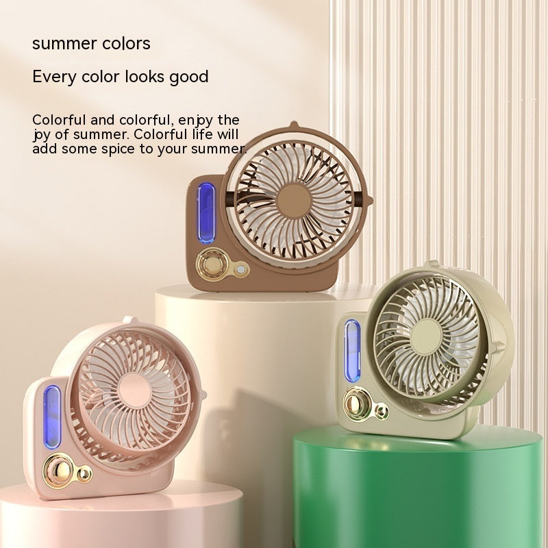 Desktop Spray Humidifier Mini Fan Household Portable Fan