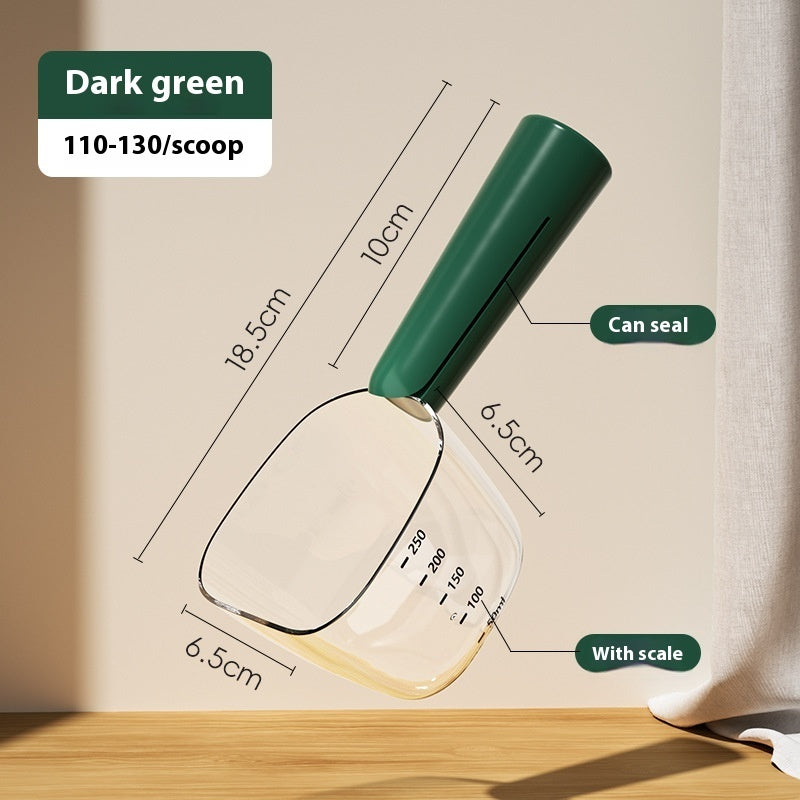 Transparent And Graduated Measuring Pet Food Spoon