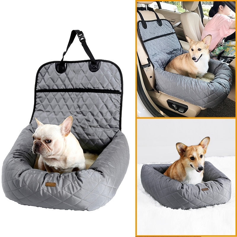 2 en 1 porte-chien pliant coussin de siège de voiture épaissi multi-usages lit pour animaux de compagnie chien matelas de voiture fournitures pour animaux de compagnie