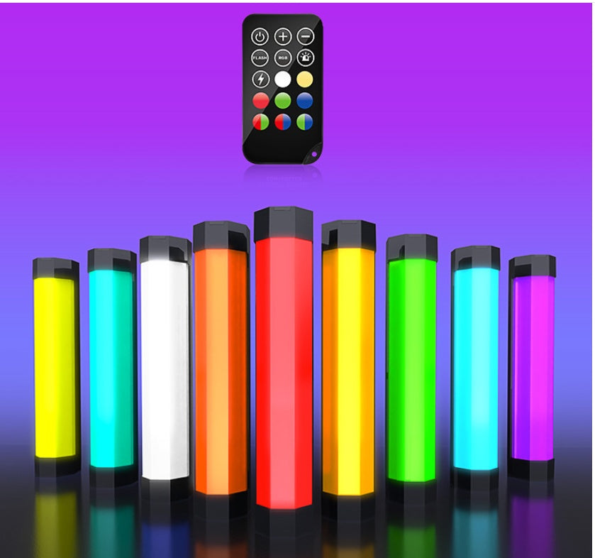 Lumière LED RGB pour photographie, Tube portatif étanche, éclairage doux pour vidéo, télécommande avec application VS PavoTube