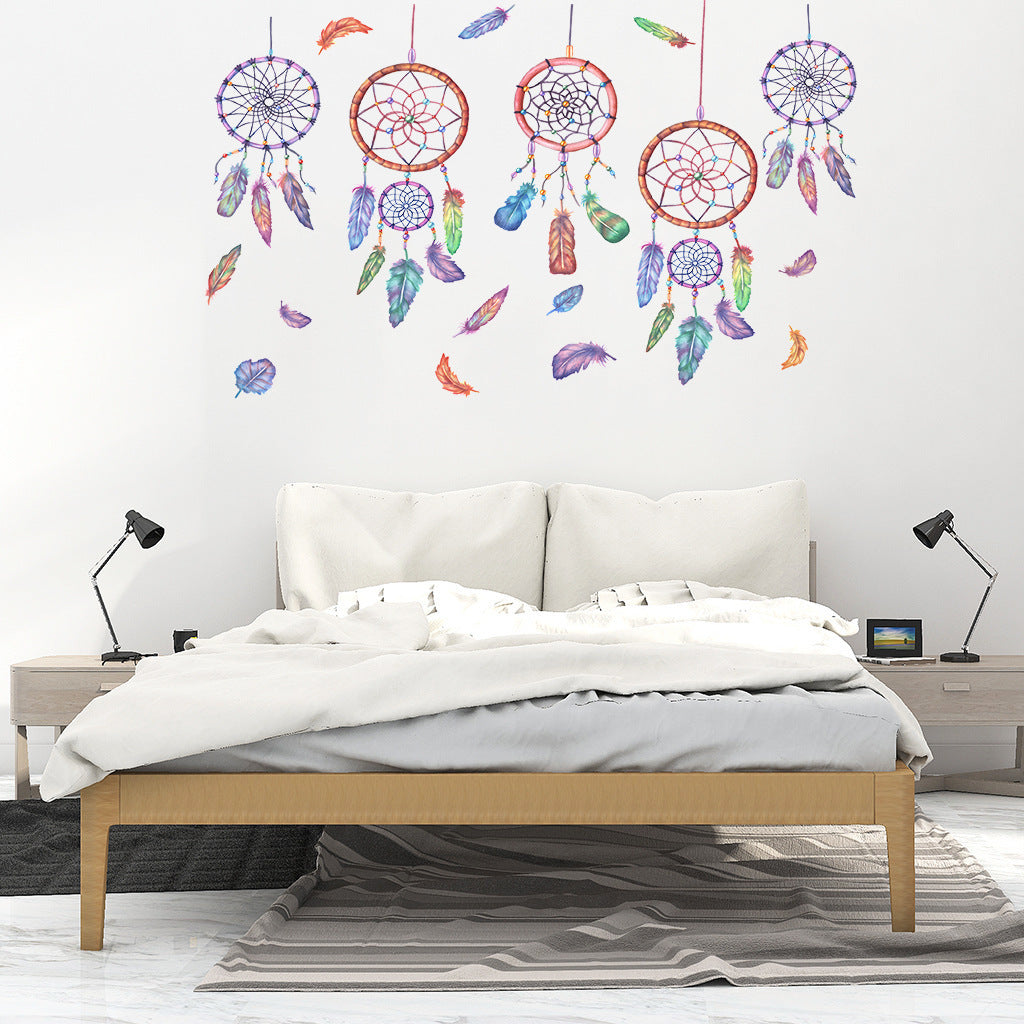 Wall Stickers Wind Chimes Feather Romantic And Cozy Bedroom Decorative Stickers