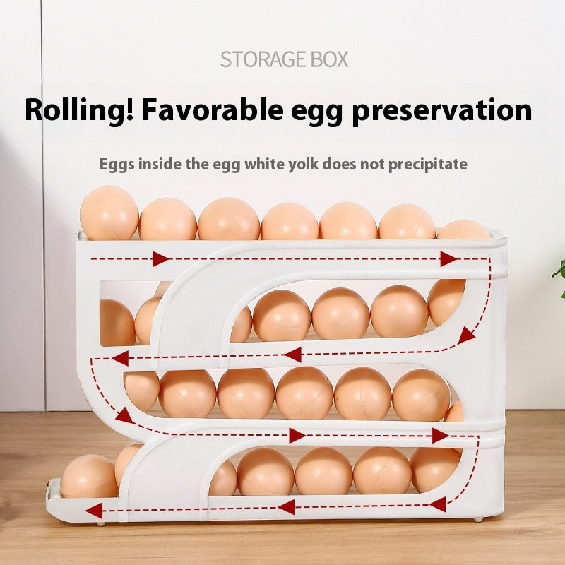 Refrigerator Door Four-layer Slide Egg Storage Box