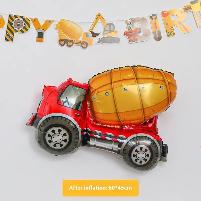 Cartoon Car Airplane Aluminum Balloon Boy Birthday Party