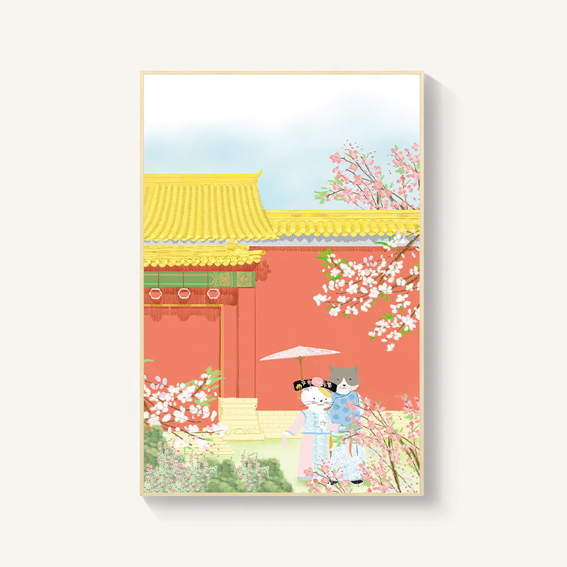 Japanese-style Room Decoration Cherry Blossom Landscape Painting Restaurant Bedroom Sushi Restaurant Mural