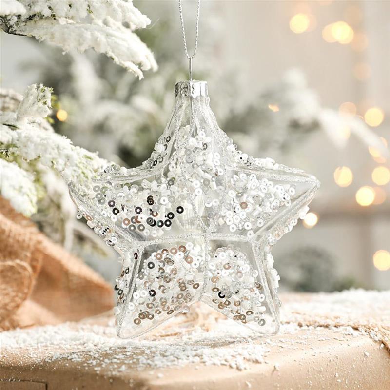 Pendentif boule à suspendre pour décoration de Noël transparente