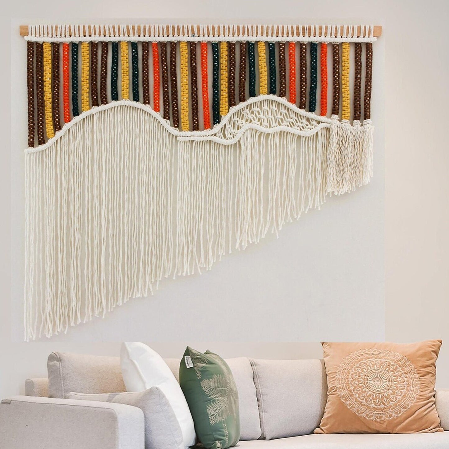 Nordic Style Hand-woven Colored Tapestry