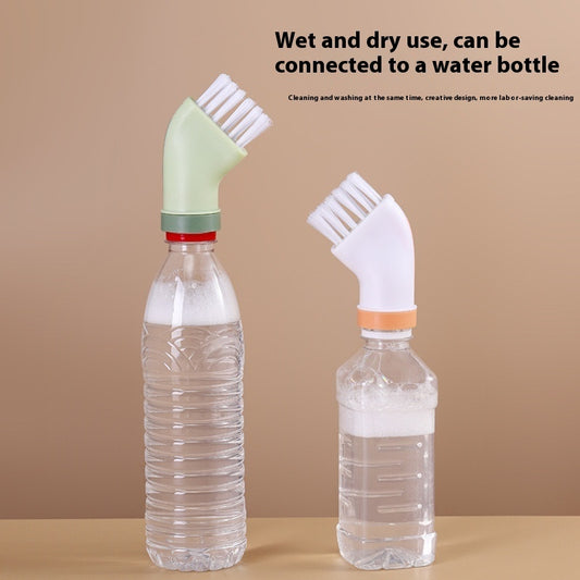 Cepillo de limpieza de botellas de agua conectable creativo de uso dual húmedo y seco