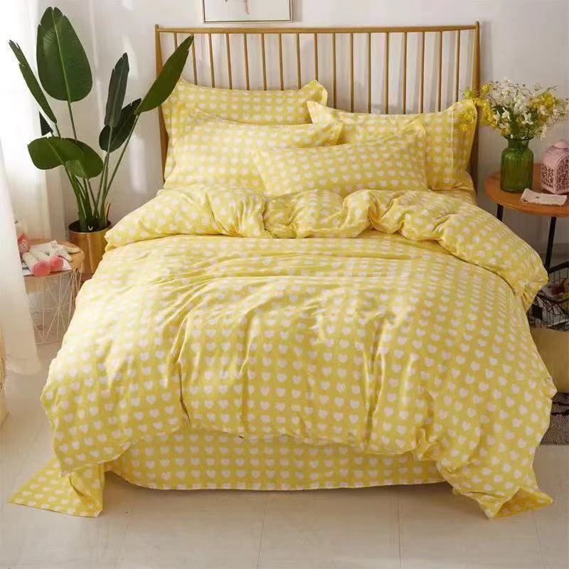 Ensemble quatre pièces housse de couette une pièce simple Double drap épais ensemble trois pièces