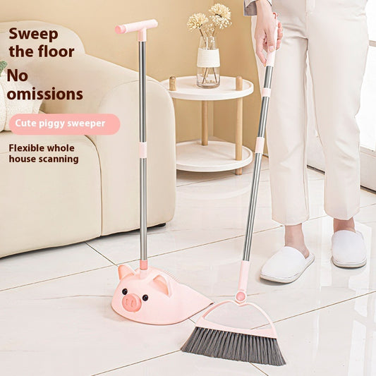 Household Non-viscous Broom Dustpan Suit Combination