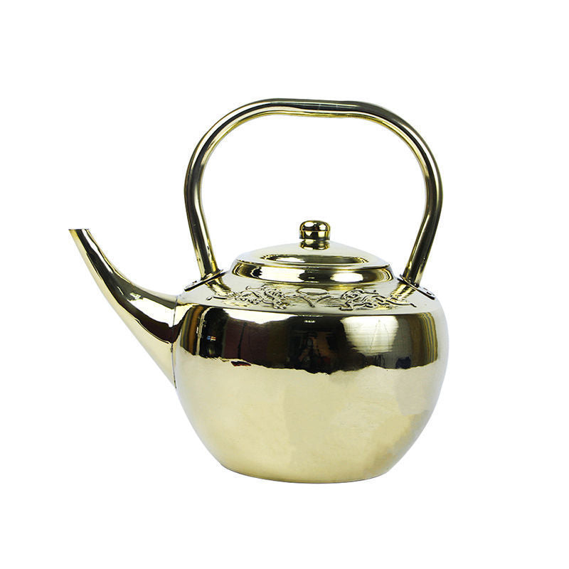 Large Thickened Household Brass Teapot