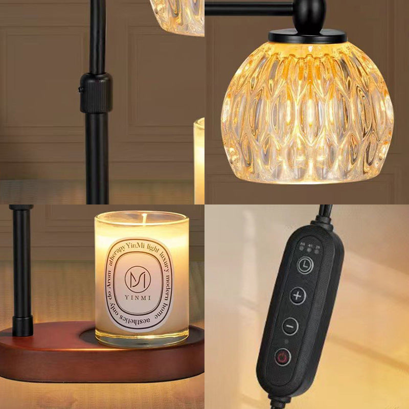 New Adjustable Wax Glass Incense Burner Table Lamp