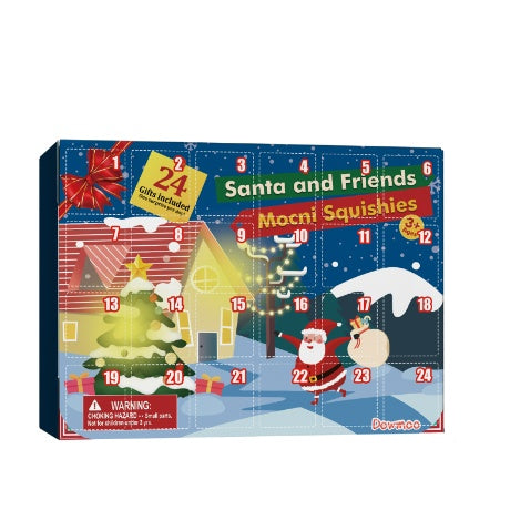 Dowmoo Christmas Pinch Joy Advent Calendar Blind Box, 24 Boxes Christmas Surprise Blind Box Rubber Animal Toys