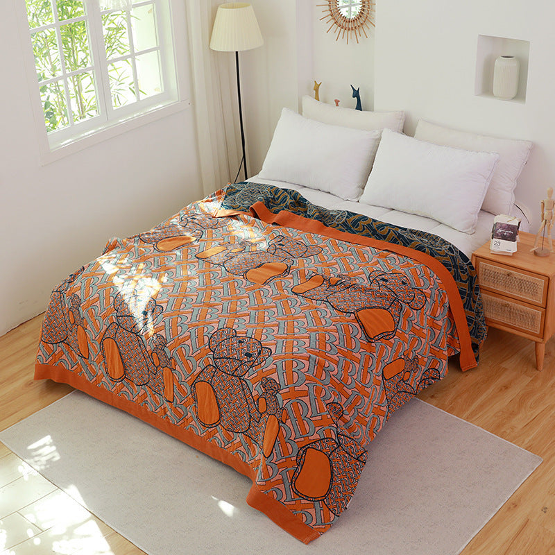 Multi Functional Cotton Gauze Bed Three Piece Set