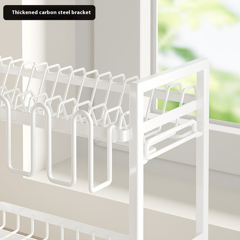 Kitchen Multi-functional Storage Rack Hanging Cup Drain Basket