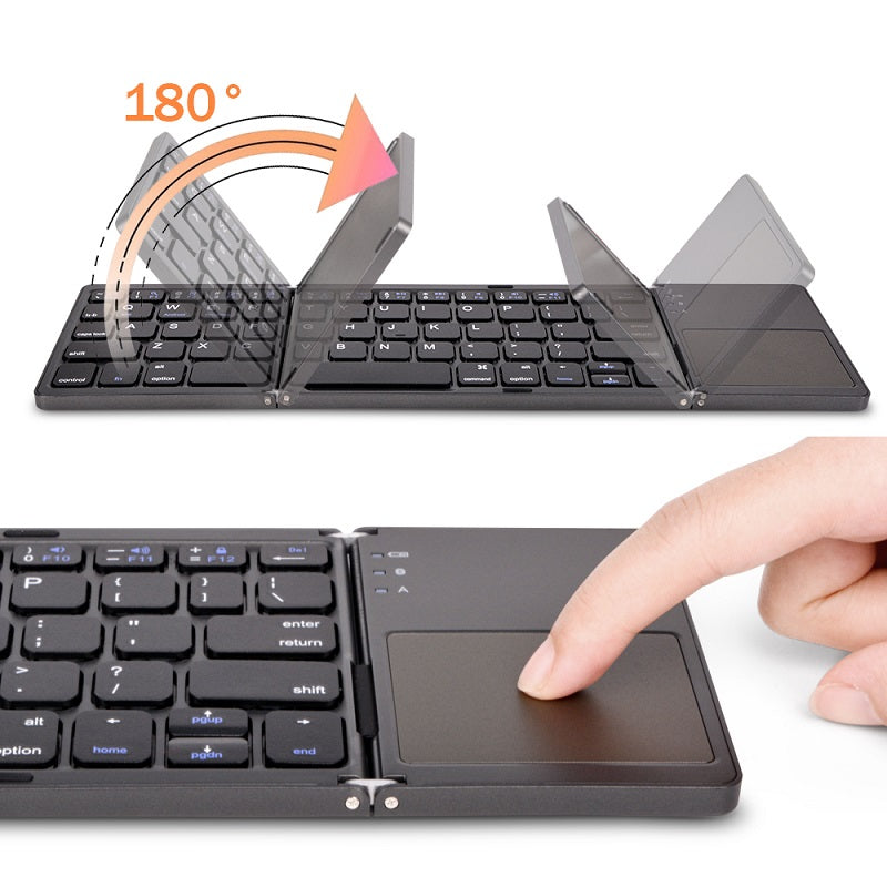 Mini teclado plegable para tableta, teléfono, ordenador, inalámbrico, plegable, Bluetooth, botón multifunción