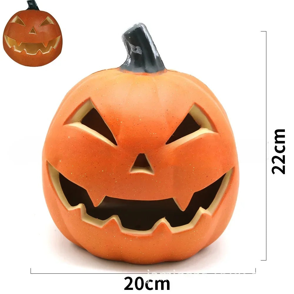 LED Pumpkin Lamp Lantern Decor Spoof Ghost Face Pumpkin Light Halloween Theme Party Home Indoor Outdoor Yard Garden Decoration