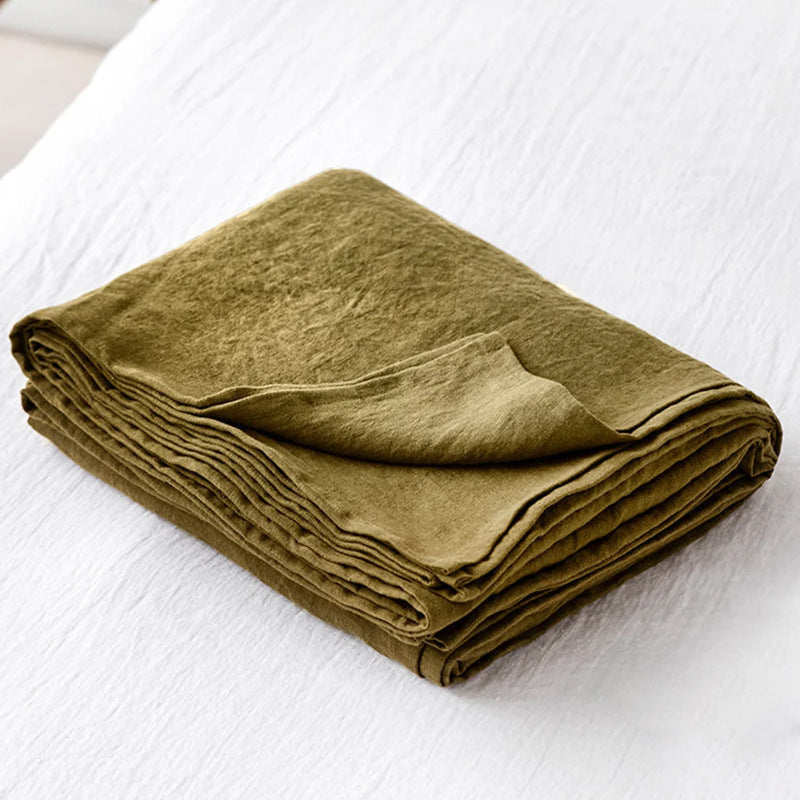 Ins Style Nordic Pure Linen Bed Sheet