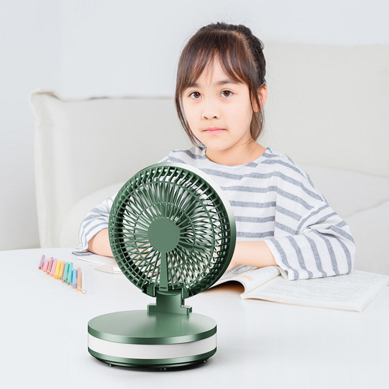 Ventilador eléctrico de escritorio portátil, Enfriador de aire portátil plegable pequeño montado en la pared, ventilador de mesa recargable para el hogar y la Oficina