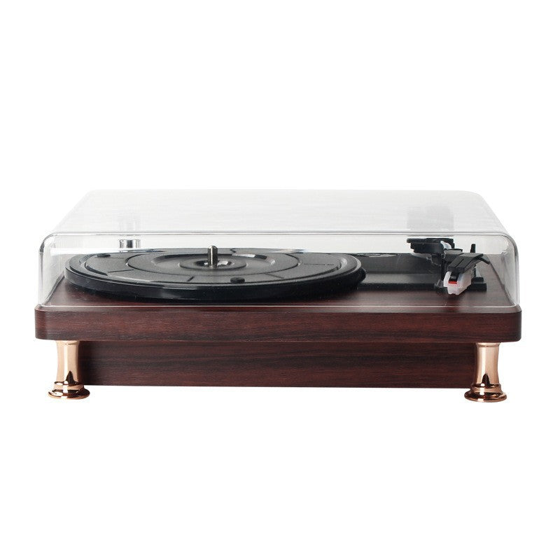 Vinyl Record Player Retro Mahogany Texture Phonograph