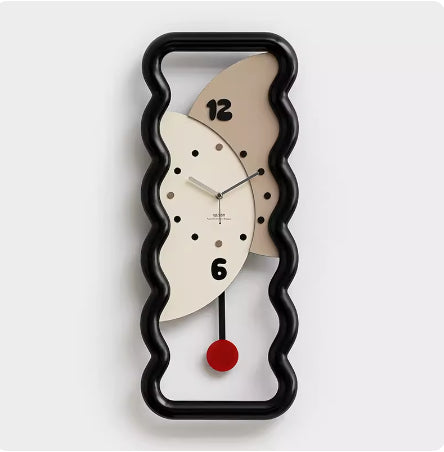 Horloge créative minimaliste moderne de salon sans poinçon