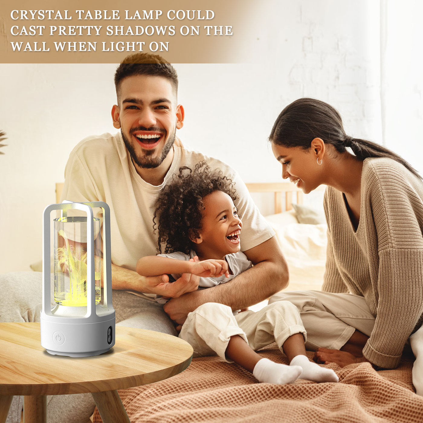 Lampe en cristal acrylique audio créative 2 en 1 et haut-parleur Bluetooth Cadeau de Saint-Valentin Lampe de nuit tactile