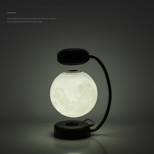 Lampe LED 3D en forme de lune, veilleuse à lévitation magnétique sans fil, boule flottante rotative, pour l'école, le bureau, la librairie, décoration de la maison