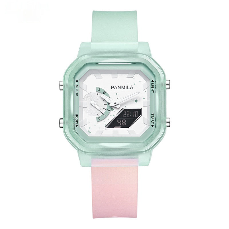 Multifunctional Student Electronic Watch Luminous Casual Jelly Silicone Watch