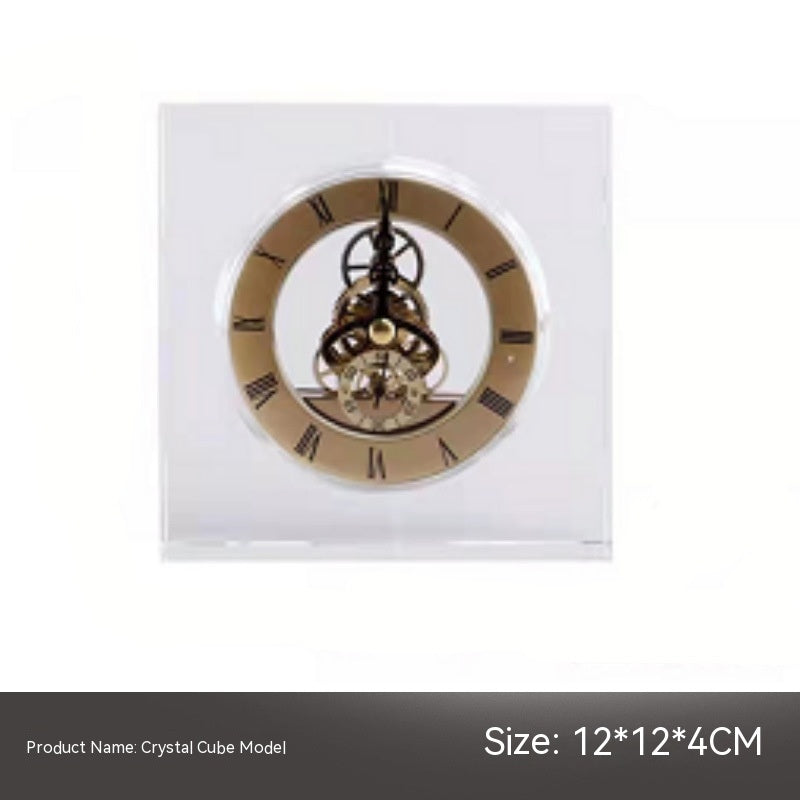 Reloj de cristal Adorno mecánico Decoración suave