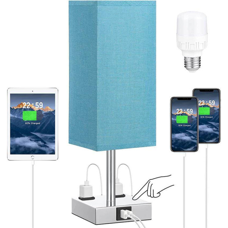 Fabric Table Lamp Touch Dimming