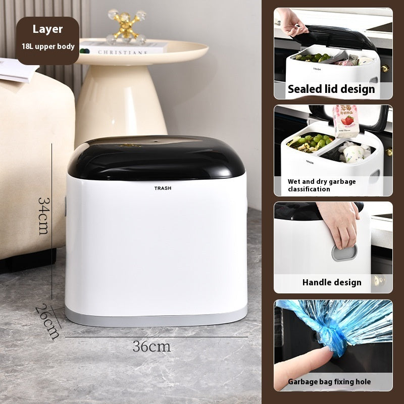 Kitchen Garbage Classification Bin Household Foot Pedal