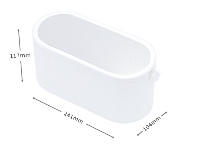 Caja llevada portátil del organizador del espejo cosmético del almacenamiento del escritorio con la luz