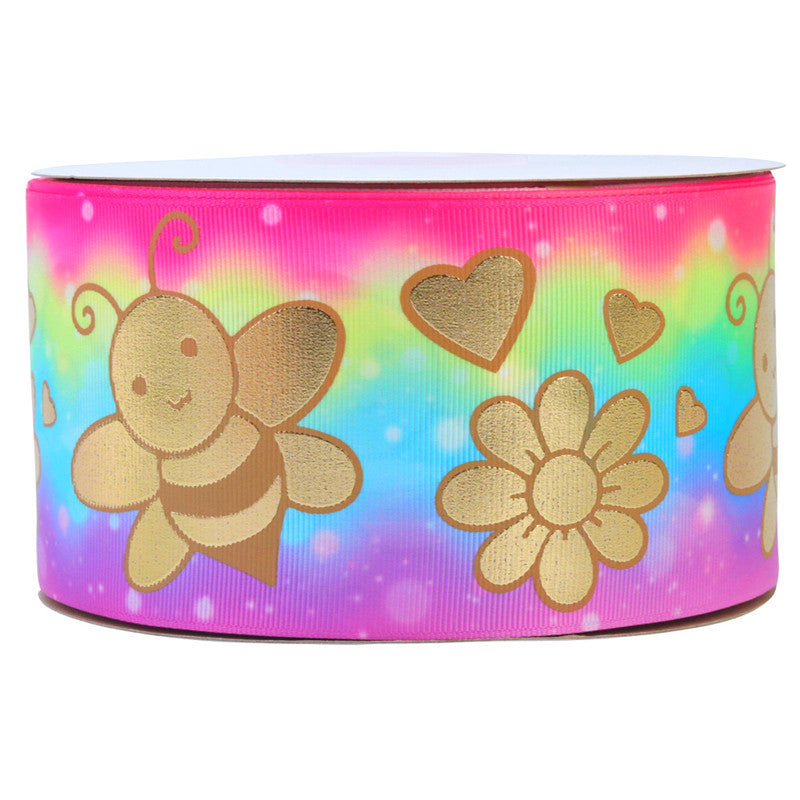 Bronzing Printed Rib Ribbon Clothing Accessories