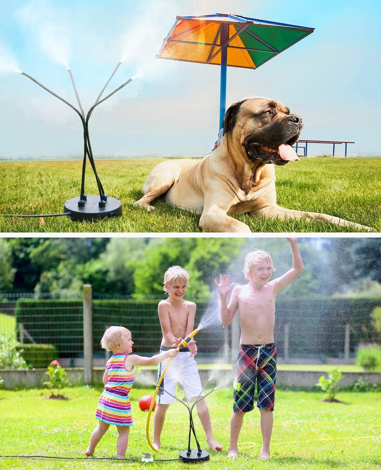 New Outdoor Beach Garden Stand Misting Cooling System